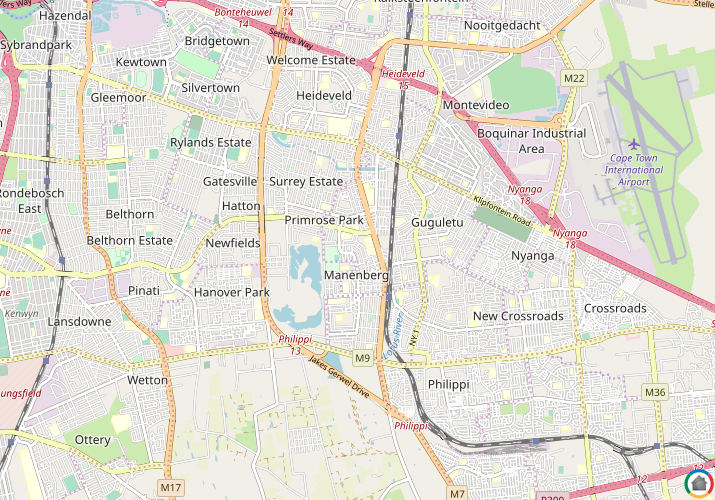 Map location of Manenberg